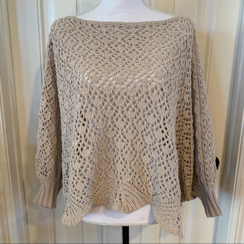 Jessica Simpson Boho Crochet Sweater NWT